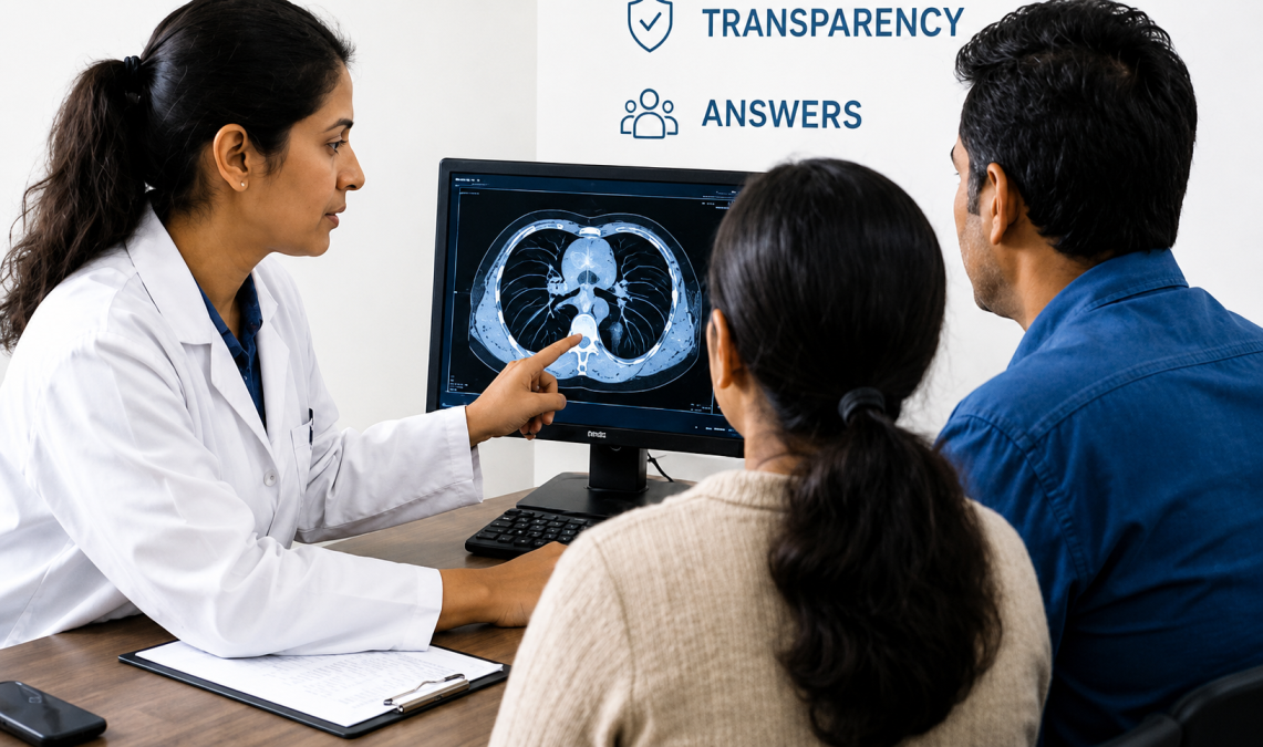 Doctor Explaining Virtual Autopsy Findings
